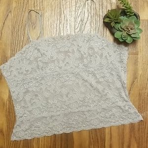 💎Hanky panky taupe square neck lace camisole
